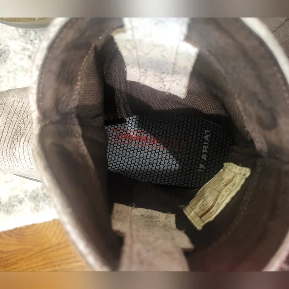 Roper Cowboy Boots In Crackled Cream White - Picture 5 of 9